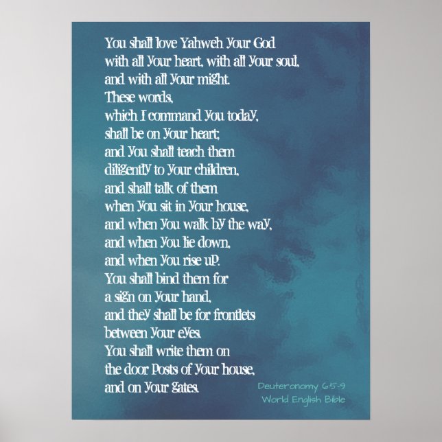 Deuteronomy 6:5-9 - Priorities Poster (Front)