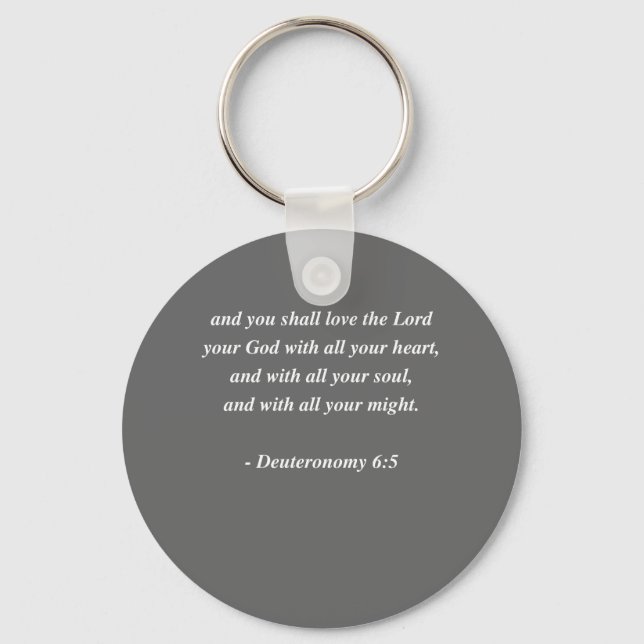 DEUTERONOMY 6-5 Bible Verse Keychain (Front)