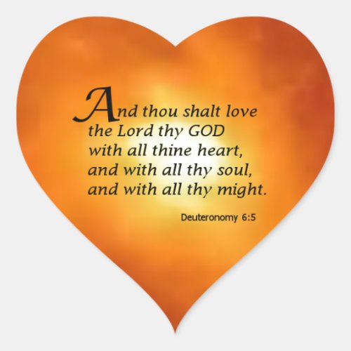 Deuteronomy 65 heart sticker