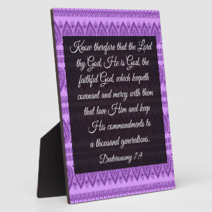 Deuteronomy 7:9 plaque