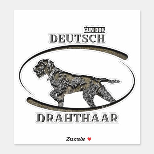 Deutsch Drahthaar  Best gun dog  Sticker