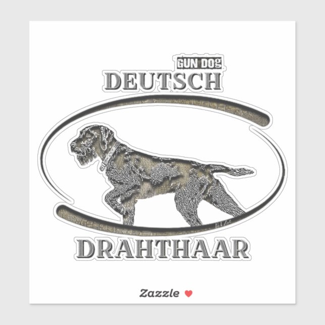 Deutsch Drahthaar , Best gun dog  Sticker (Sheet)
