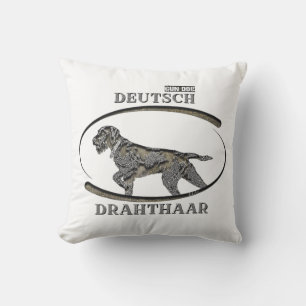 Deutsch Drahthaar , Best gun dog Throw Pillow