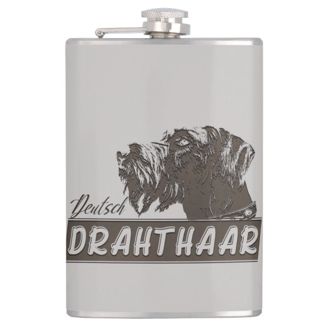 Deutsch Drahthaar Flask (Front)