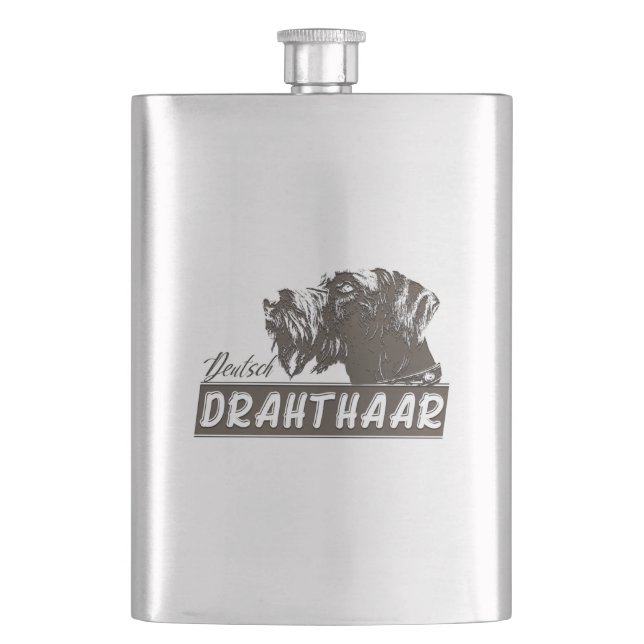 Deutsch Drahthaar  Flask (Front)