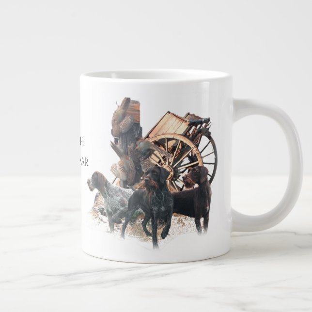 Deutsch Drahthaar Giant Coffee Mug (Right)