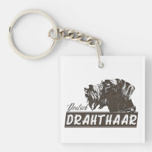 Deutsch Drahthaar Keychain