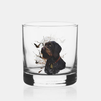 Deutsch Drahthaar  Whiskey Glass