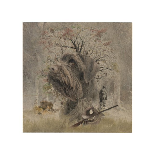 Deutsch Drahthaar     Wood Wall Art (Front)