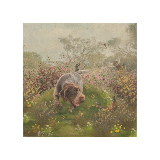 Deutsch Drahthaar  Wood Wall Art (Front)