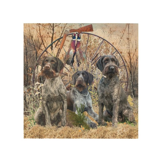 Deutsch Drahthaar    Wood Wall Art (Front)