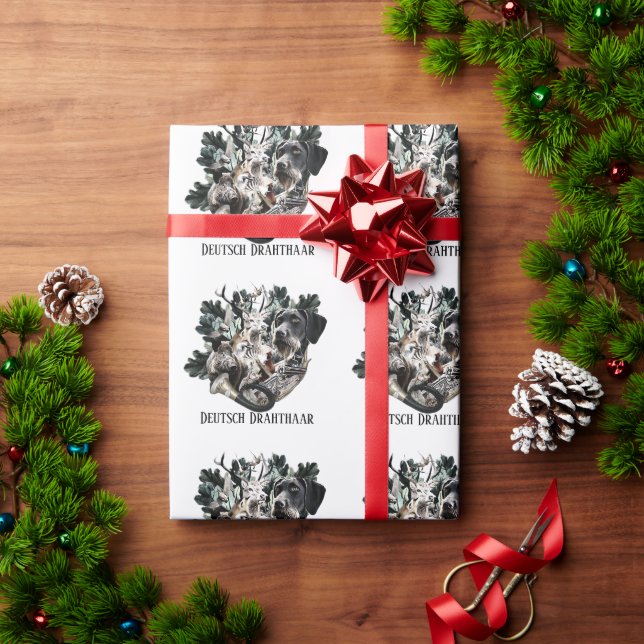 Deutsch Drahthaar  Wrapping Paper (Holiday Gift)