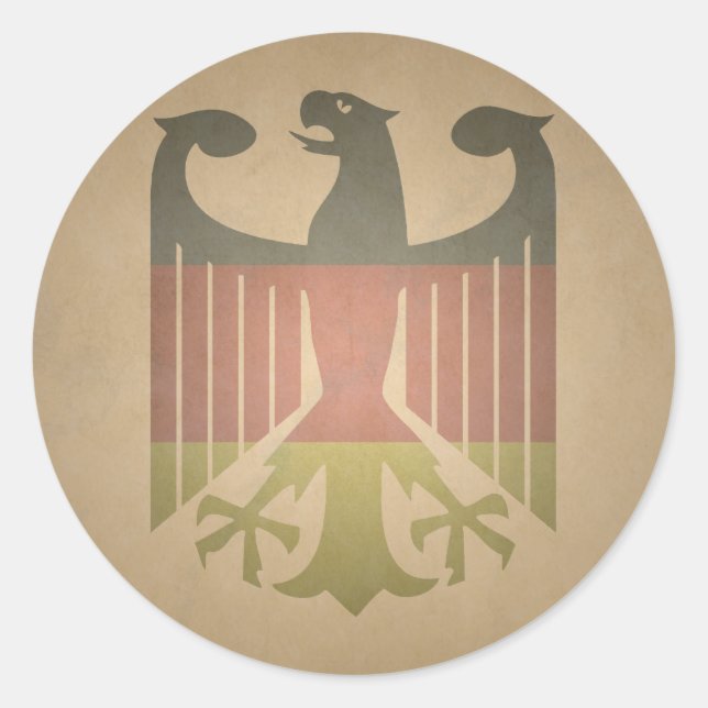 Deutsch-Eagle Classic Round Sticker (Front)