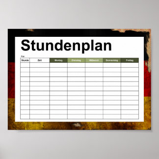 Deutsch Flagge - Vintage... Poster