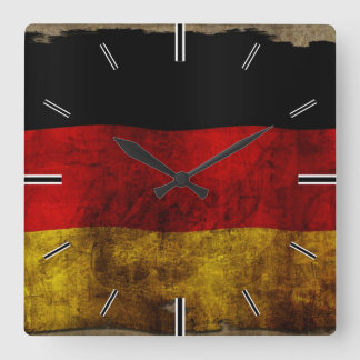 Deutsch Flagge - Vintage... Square Wall Clock