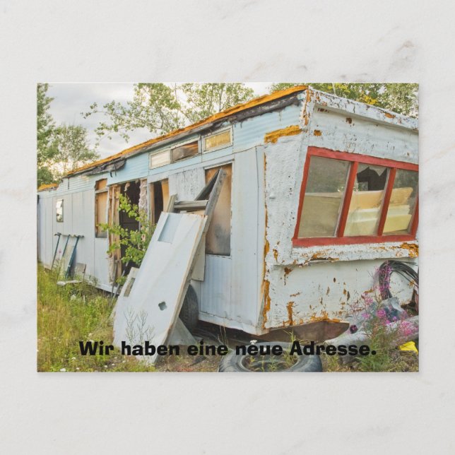 Deutsch Lustige Neue Adresskarte Postcard (Front)