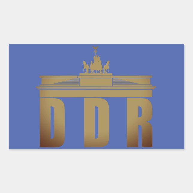 Deutsche Demokratische Republik Rectangular Sticker (Front)