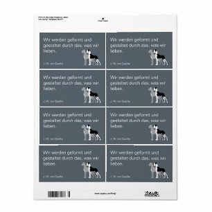 Deutsche Dogge Briefaufkleber Label