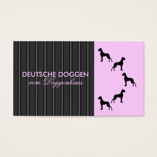 Customizable GERMAN DOGGEN visiting cards Business Card Templates