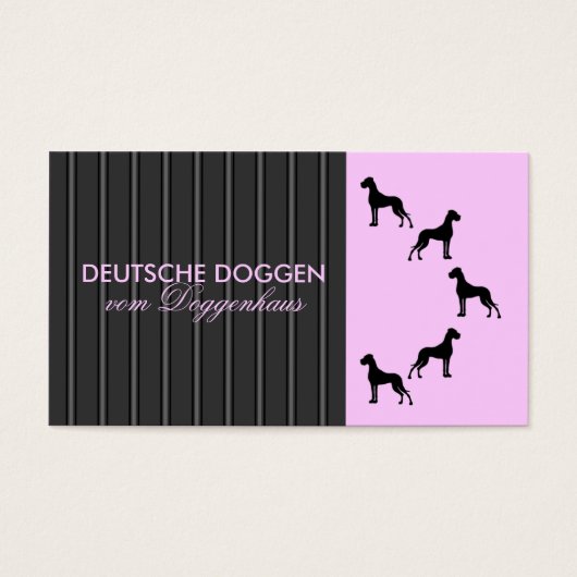 Deutsche Dogge Business Card (Front)
