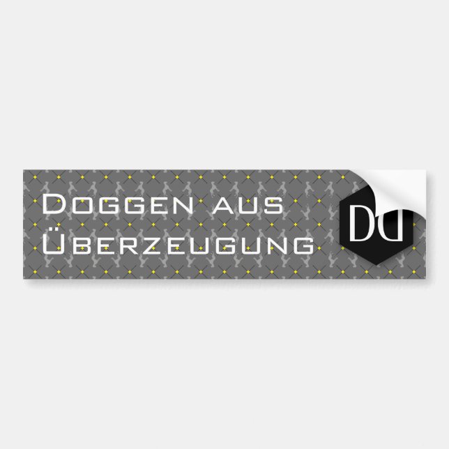Deutsche Dogge DD identität Bumper Sticker (Front)