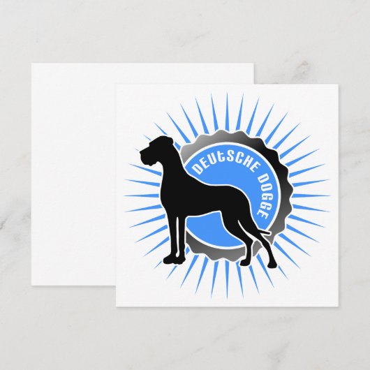 Deutsche Dogge stern blau (Front/Back)