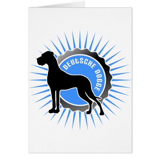 Deutsche Dogge stern blau Cards (Front)