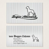 Deutsche Dogge Visitenkarte (Front & Back)