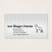 Deutsche Dogge Visitenkarte (Back)