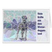 Deutsche Dogge Winter Karte (Front Horizontal)