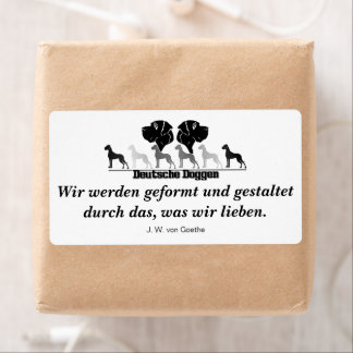 Deutsche Doggen Briefaufkleber Label