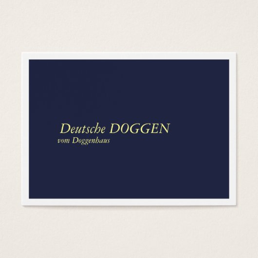 Deutsche Doggen Visitenkarten (Front)