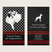 Deutsche Doggen Visitenkarten (Front & Back)