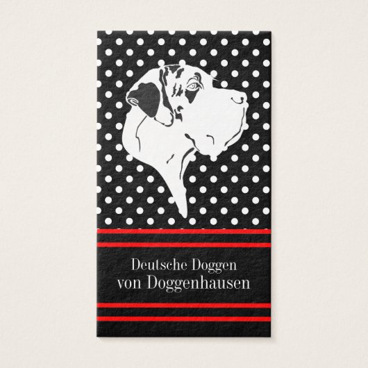 Deutsche Doggen Visitenkarten (Front)