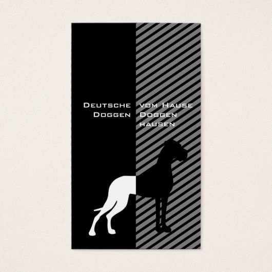 Deutsche Doggen Visitenkarten (Front)