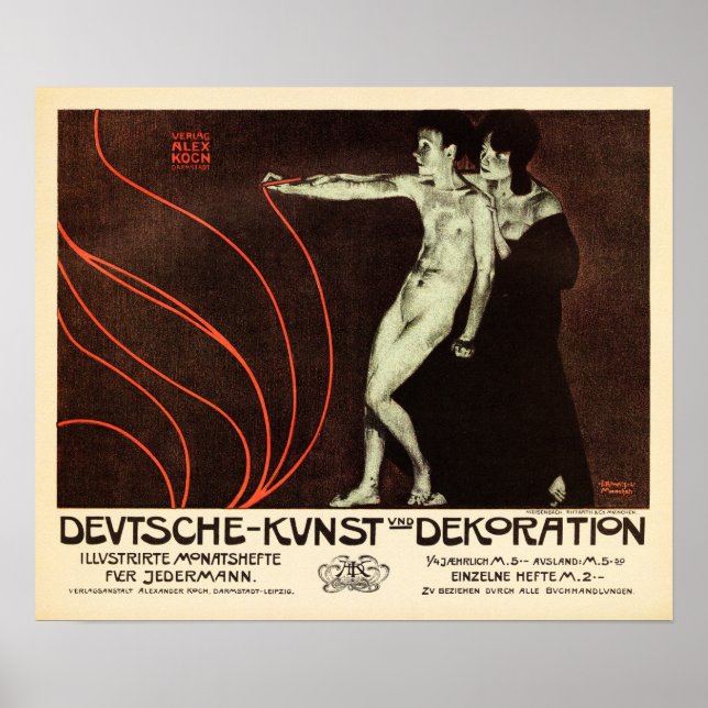 DEUTSCHE KUNST DEKORATION German Plakatstil 1898 Poster (Front)