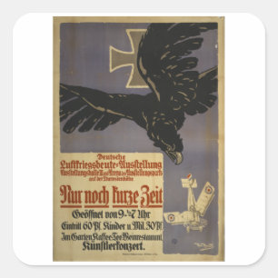 Deutsche - Vintage Germany War Square Sticker