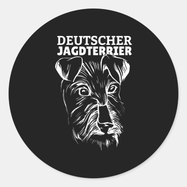 Deutscher Jagdterrier Classic Round Sticker (Front)