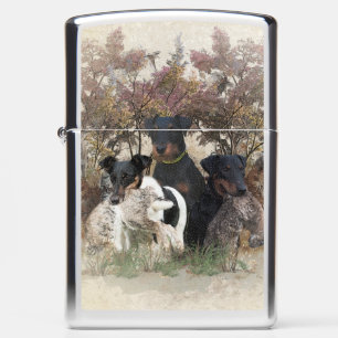 Deutscher Jagdterrier Square Wall Clock Coffee Mu Zippo Lighter