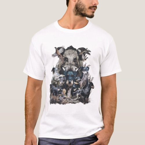 Deutscher Jagdterrier Tapestry Canvas Print Acryli T_Shirt