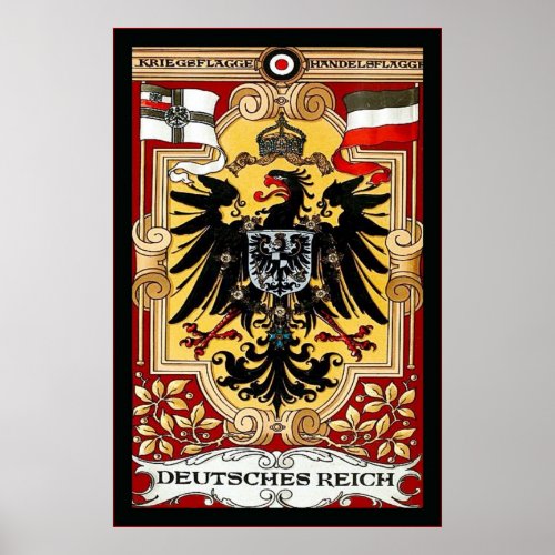 Deutsches Reich  Vintage German WW1 Poster