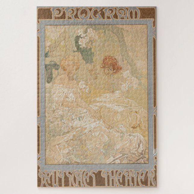 Deutsches Schauspiel-Haus Theater Program by Mucha Jigsaw Puzzle (Vertical)