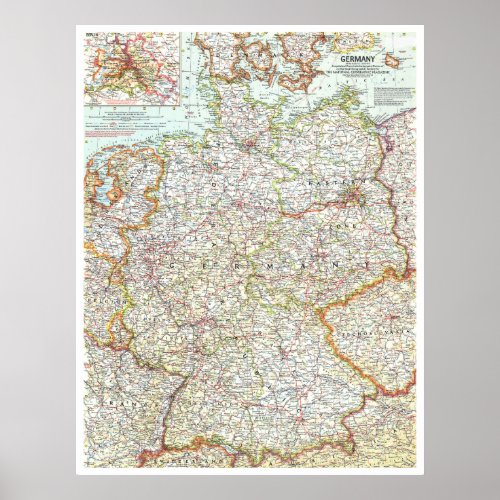  Deutschland 1959heute _ Detaillierte Landkarte Poster