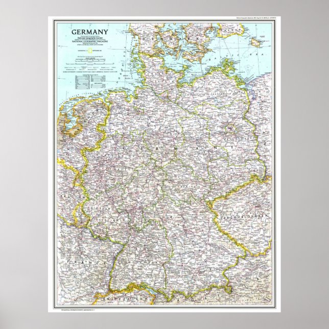 " Deutschland: 1991/heute - Detaillierte Landkarte Poster (Front)