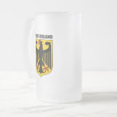 Deutschland Coat of Arms Frosted Glass Beer Mug (Front Left)