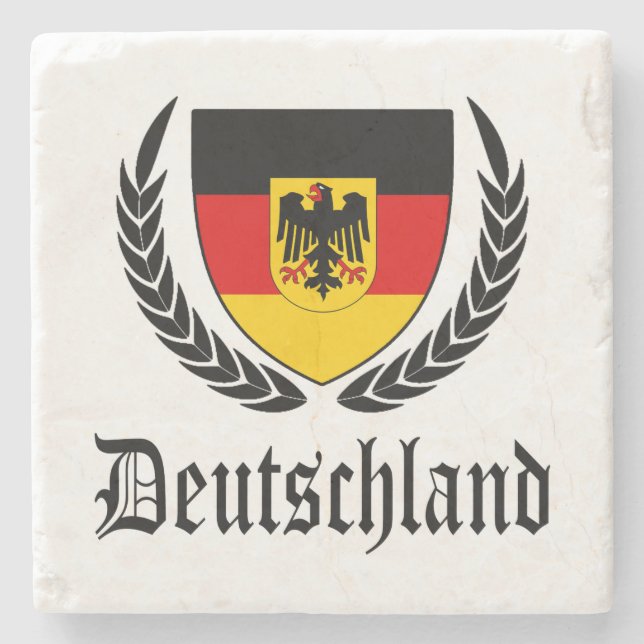 Deutschland Crest Stone Coaster (Front)