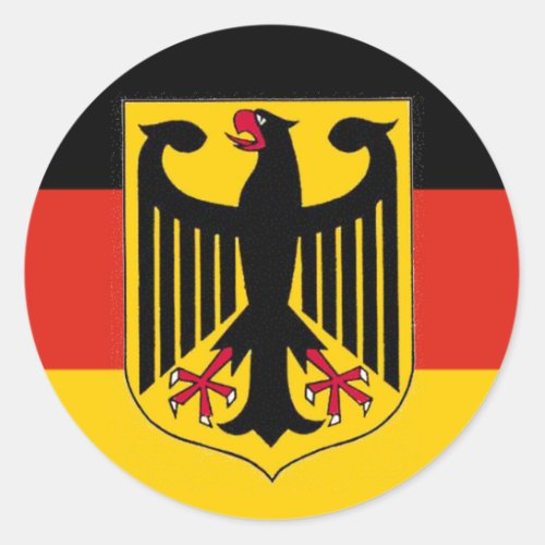 Deutschland Eagle Flag Classic Round Sticker