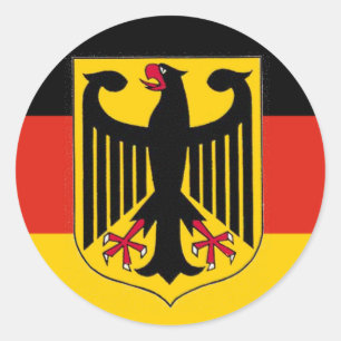Deutschland Eagle Flag Classic Round Sticker