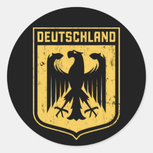 Deutschland Eagle - German Coat of Arms Classic Round Sticker