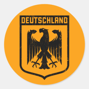 Deutschland Eagle - Germany Coat of Arms Classic Round Sticker